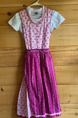 Kids Dirndl - Pink - Berry Print